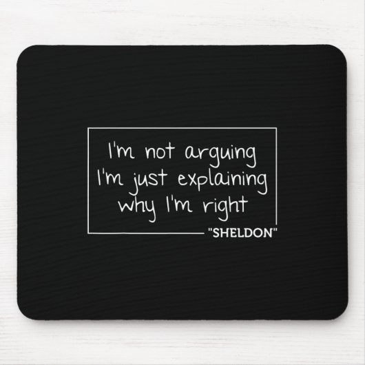シェルドン引用文おもしろいパーソナライズされた誕生日名ギフト マウスパッド (正面)