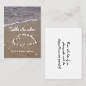 シェルハートオンサンディビーチ披露宴座席表 プレイスカード (正面/裏面)