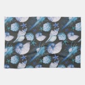 シェルパターンを持つサンゴ キッチンタオル (横)