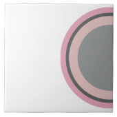 シェルパターンピンクとグレー タイル (正面)