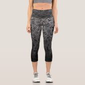 シェルパターン。04.w黒BG カプリレギンス (正面)
