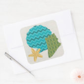 シェルパターンII スクエアシール (封筒)