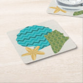 シェルパターンII スクエアペーパーコースター (アングル)