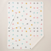 シェルパフリースキャットポープリントブランケット シェルパブランケット (正面)