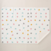 シェルパフリースキャットポープリントブランケット シェルパブランケット (正面(横))