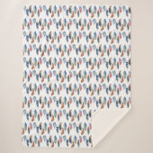 シェルパフリースブランケット数々の – カラーフェザー シェルパブランケット (正面)