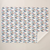 シェルパフリースブランケット数々の – カラーフェザー シェルパブランケット (正面(横))