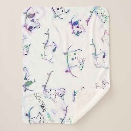 シェルパブランケットスクラッフィマグオリジナルスケートボードドッグス シェルパブランケット (正面)