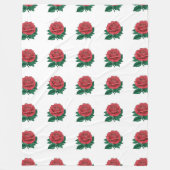 シェルパブランケット赤い花 フリースブランケット (正面)