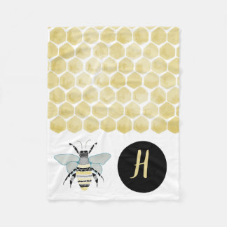 シェルパーソナライズされたパビーハニーコームスローブラネット フリースブランケット