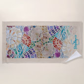 シェルパーソナライズされた ビーチタオル (正面)