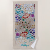 シェルパーソナライズされた ビーチタオル (正面)