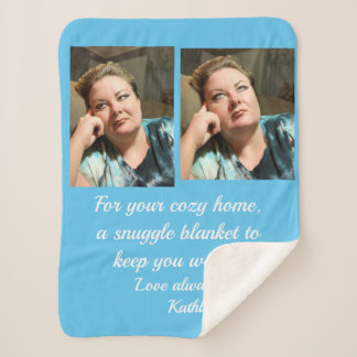 シェルパ毛布を私の写真に隠す シェルパブランケット