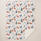 シェルパ毛布 – スカンジナビアのクリスマス シェルパブランケット (正面)