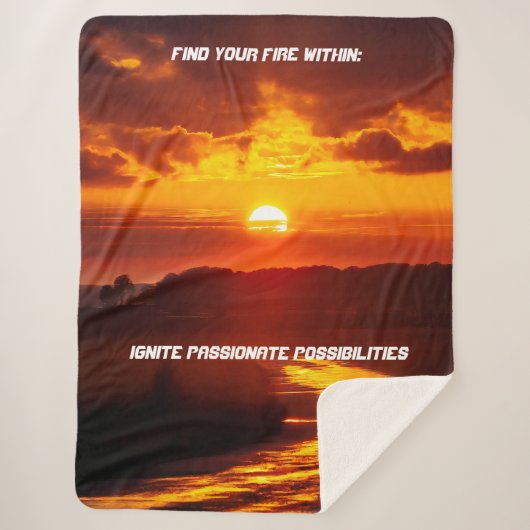 シェルパ毛布「火の中を探せ」 シェルパブランケット (正面)