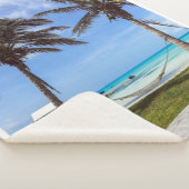 シェルパ毛布 – 2本のヤシの木をフィーチャー シェルパブランケット (3/4)