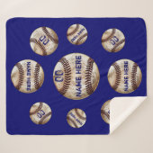 シェルパ·ブパーソナライズされたルー·野球ブランケット シェルパブランケット (正面(横))