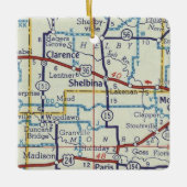 シェルビナMOヴィンテージマップ セラミックオーナメント (正面)