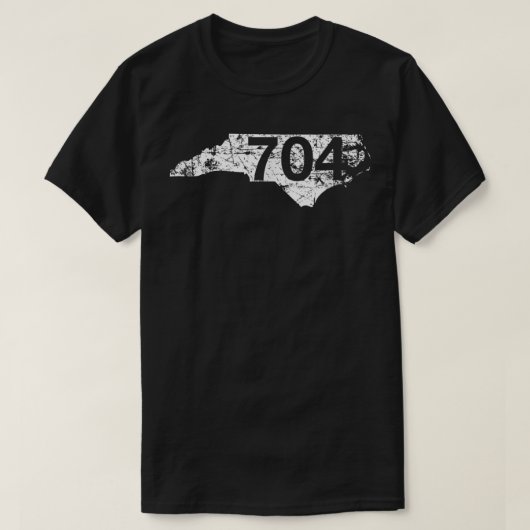 シェルビーシャーロットSalisburyエリアコード704シャツ、いいえ Tシャツ (デザイン正面)