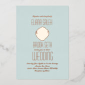 シェルビーチウェディング箔押し招待状 箔招待状 (正面)