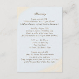 シェルビーチシーショア結婚ズネイナーリー エンクロージャーカード