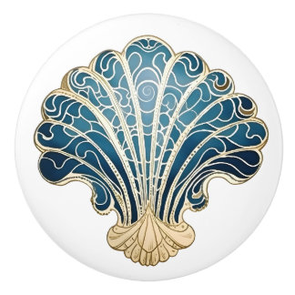 シェルビーチデコーキャビネット家具と引き出し セラミックノブ