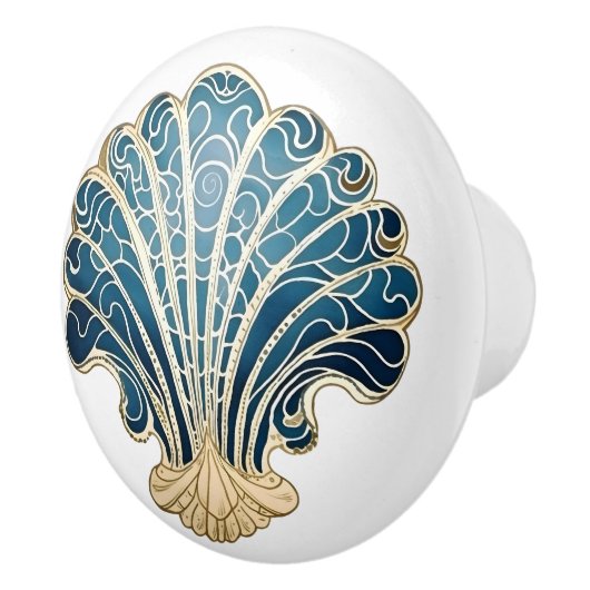 シェルビーチデコーキャビネット家具と引き出し セラミックノブ (右)