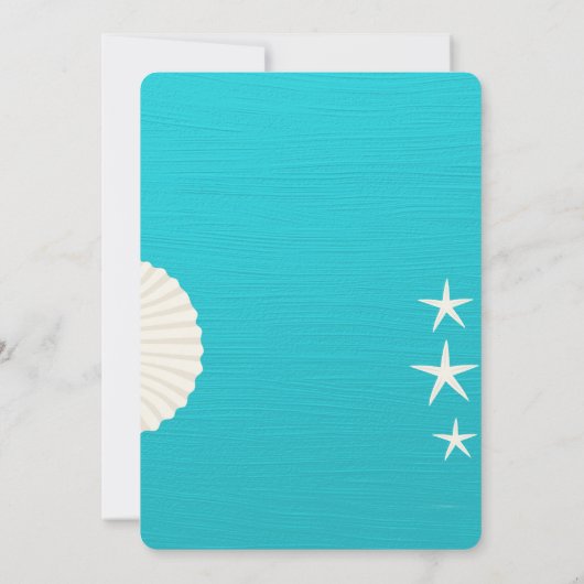 シェルビーチ結婚式リハーサルディナー招待状 招待状 (裏面)