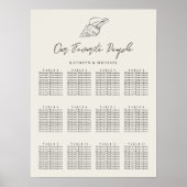 シェルビーチ結婚海の12テーブル座席表 ポスター (正面)