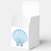 シェルビーチ航海のブルーエレガントな結婚式パーティー フェイバーボックス (オープン)