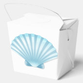 シェルビーチ航海のブルーエレガントな結婚式パーティー フェイバーボックス (裏面)