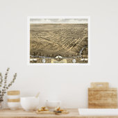 シェルビービル， ILパノラママップ – 1869 ポスター (キッチン)