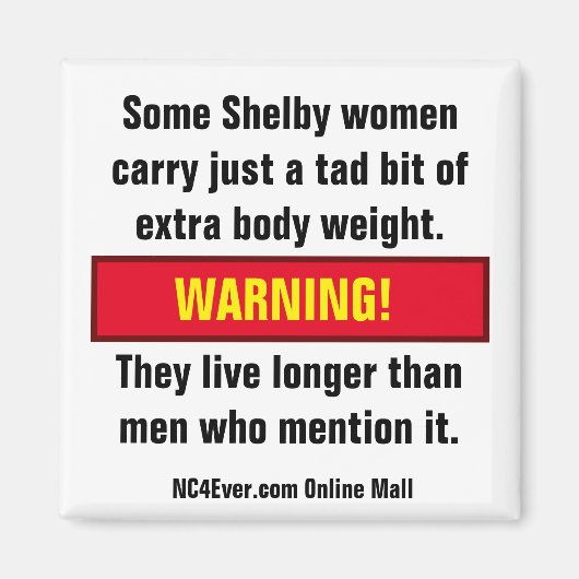 シェルビー女性おもしろい マグネット (正面)