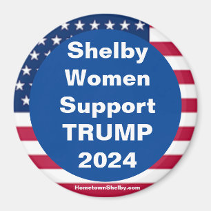 シェルビー女性がTRUMP 2024愛国磁石をサポート マグネット
