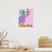 シェルビー、1920年代のレディ・イン・薄紫とラベンダー ポスター (キッチン)