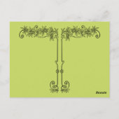 シェルビー、1930年代のキウイとブラウンのレディ ポストカード (裏面)