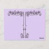 シェルビー、1930年代のラベンダーの女性とワイン ポストカード (裏面)