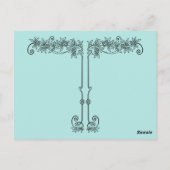 シェルビー、1930年代のレディ・イン・アクアとティール（緑がかった色） ポストカード (裏面)