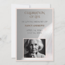 シェルピンクの葬儀追悼式 招待状