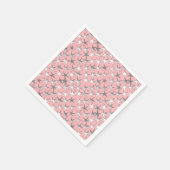 シェルピンクの銀星 スタンダードカクテルナプキン (角)