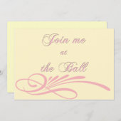 シェルピンクデバタンボール招待状 招待状 (正面/裏面)