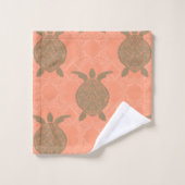 シェルピンク海亀バスタオルセット バスタオルセット (ウォッシュタオル)