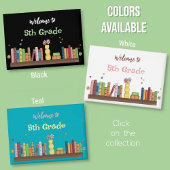 シェルフにブックを戻す学校へ戻るホワイトピンボタン 缶バッジ