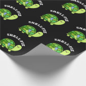 シェルフィーおもしろいトガメ自撮パンプンダークBG ラッピングペーパー (角)