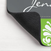 シェルフェミニンフローリッシュダマスクパーソナライズされた マウスパッド (コーナー)