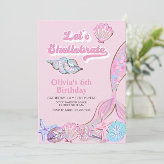 シェルブシーシェルとマーメイド誕生日 招待状 (スタンド正面)