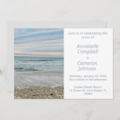 シェルブルービーチ結婚式招待状 招待状 (正面/裏面)