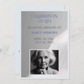 シェルブルー葬儀追悼式 招待状 (正面/裏面)