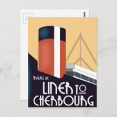 シェルブールへのライナー ポストカード (正面/裏面)