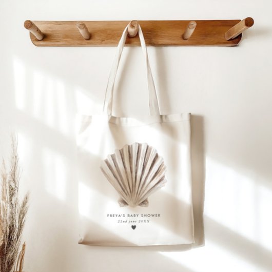 シェルベビーシャワーのお願い トートバッグ